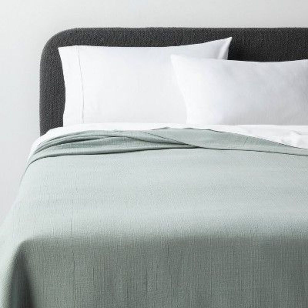 Threshold green coverlet